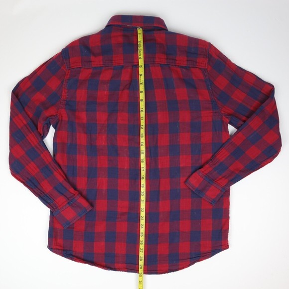 Chubbies Pearl Snap Shirt The Inside Out Flip Reverse It Navy Plaid Palms Mens L - Picture 8 of 9